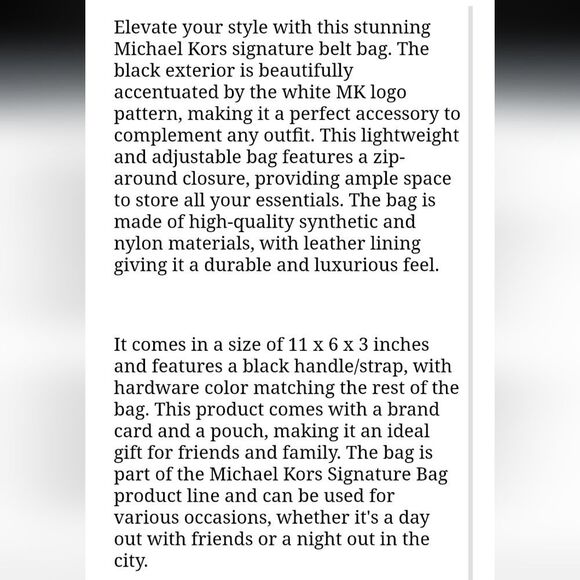 Michael Kors Logo Belt Bag - Picture 8 of 8